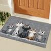 1PC Cute Three Cat Non-Slip Mat - Bathroom Mat Suitable for Bathroom, Kitchen, and Hallway Non-Slip Backing, Washable Design