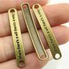 Letter Plate Connectors Alphabet A-Z Antique Bronze Zinc Alloy Jewelry Making Craft Parts DIY Connect Parts