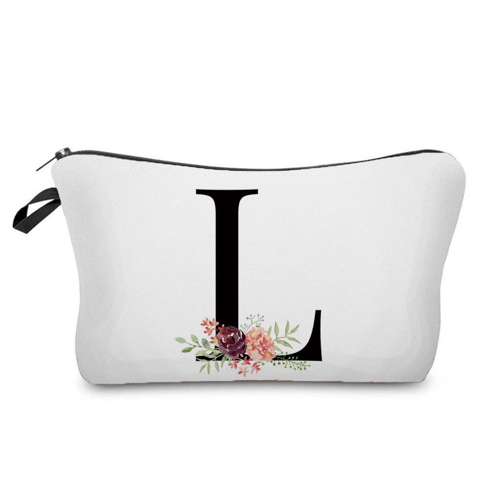Women Letter Print Cosmetic Bag Toiletries Organize Travel Storage Case  6423 KTB