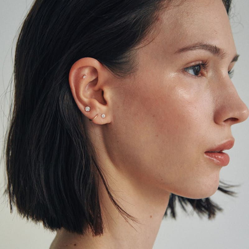 verte [10k gold] Deux.k.35 / luz dew piercing (3 size)