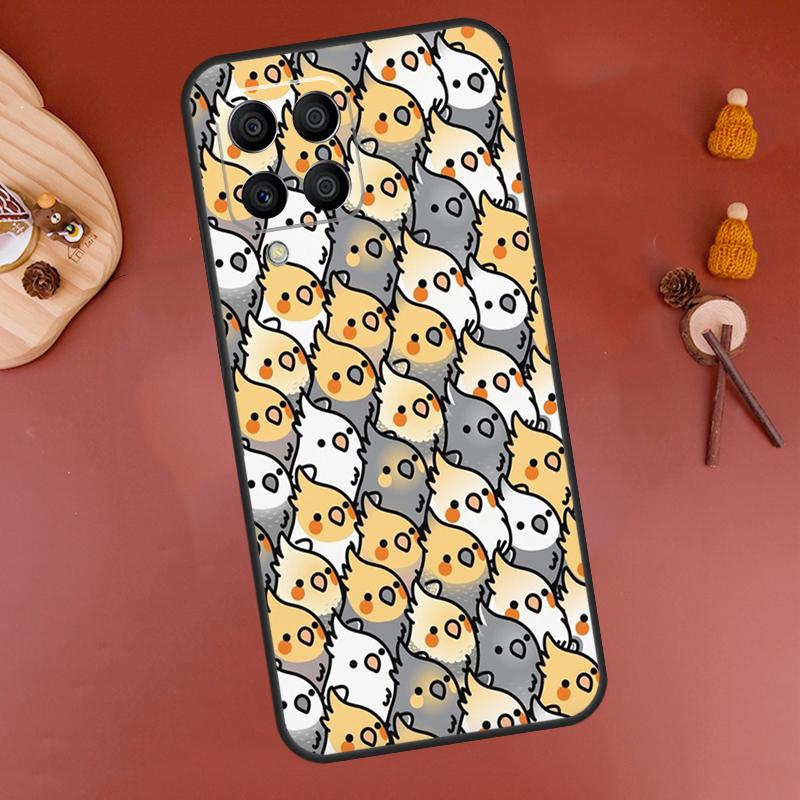 Cartoon Cockatiel Collage Case For Samsung Galaxy M33 M21 M31 M16 M36 M56 M53 M13 M12 M32 M52 M15 M55 M14 M35 M34 M54