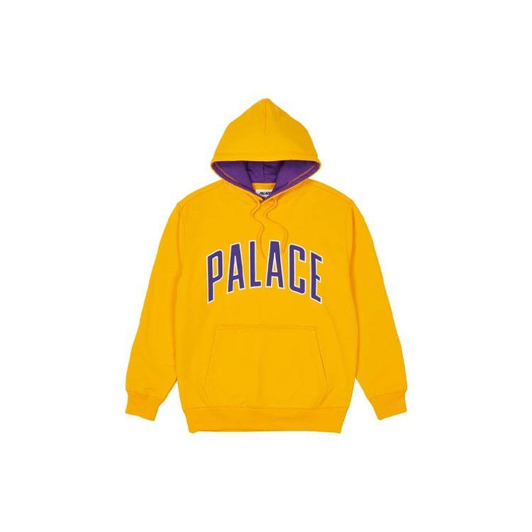 Palace Letter Print Pocket Hoodie Unisex hoodies Yellow P20CS072 L