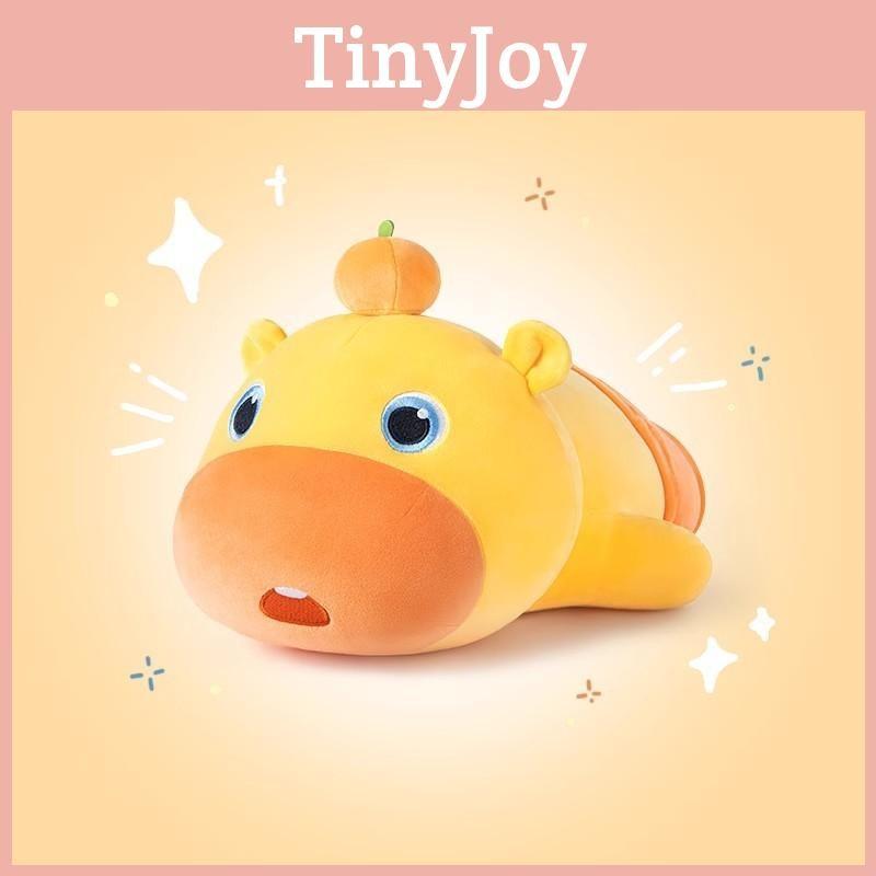 Capybara Plush Cuter Toy Withorange On Top Design For Kids Bedroom Gift Decor