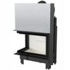 Steel fireplace KRATKI MBA left 17 kW Ø 200 Lift-up self closing door