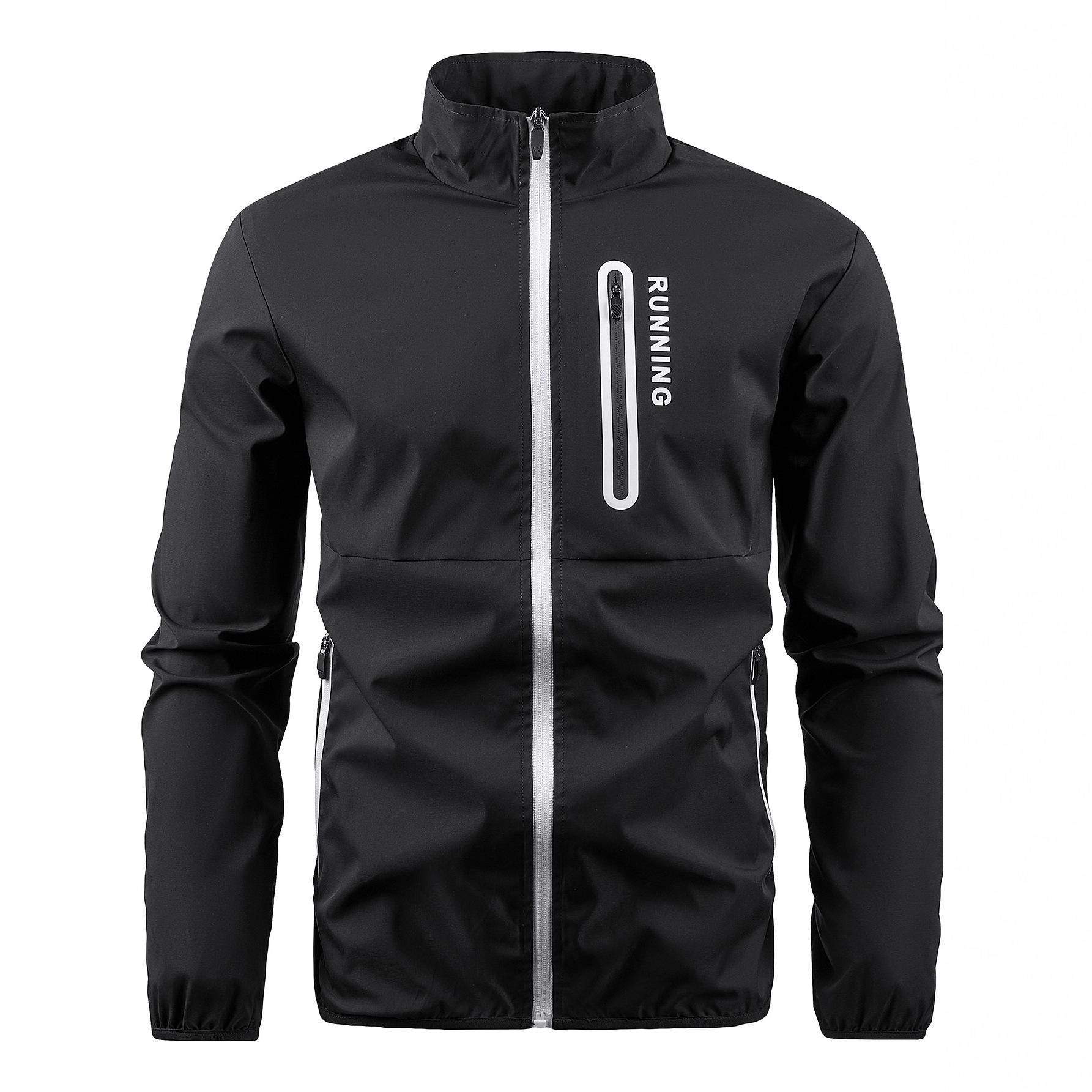 

Весенне-осенняя тонкая куртка, мужская повседневная куртка с множеством карманов для зарядки, мужская куртка S чёрный