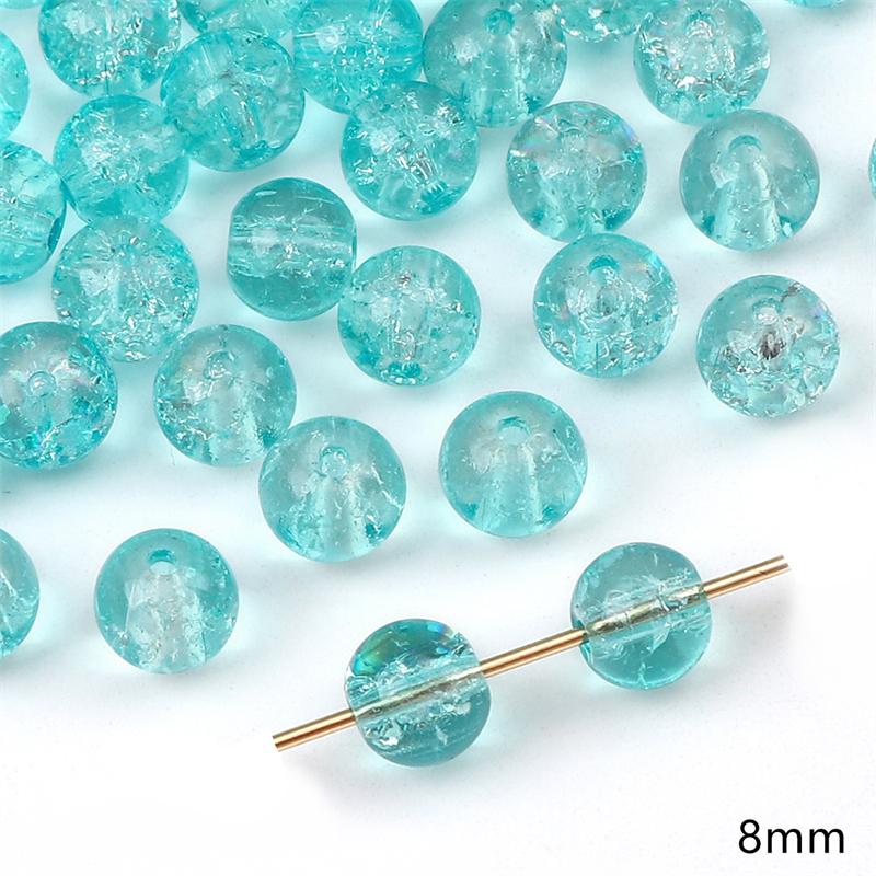 20pcs Blue Color Crystal Glass Loose Space Beads for Bracelet Necklace DIY Jewelry Craft Making Beads