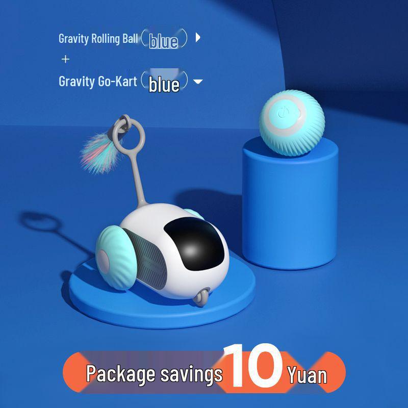 Smart Cat Racing Car Toy: Self-Entertaining Remote Control with Gravity Mouse Stick for Cats