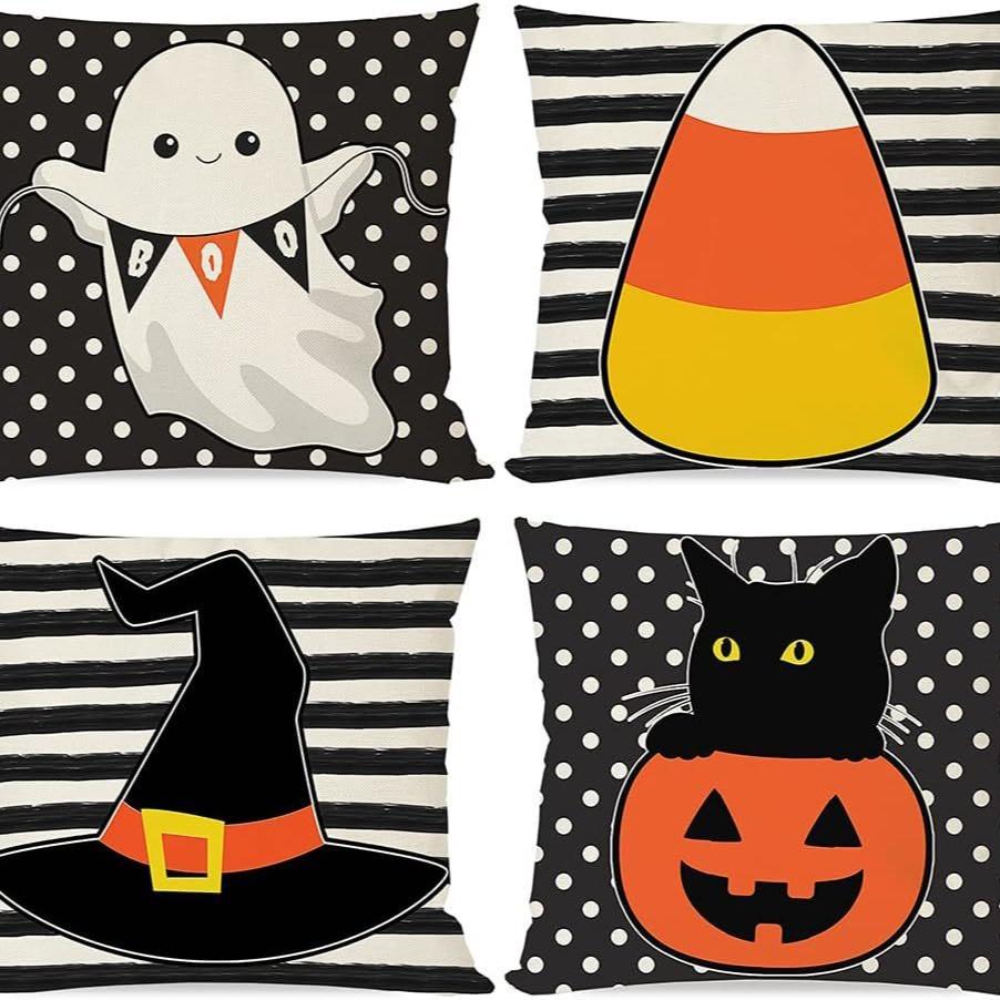 Halloween Decoration Pillowcase Ghost Skull Pillowcase Living Room Decoration Sofa Pillow Pillow Bedside Pillow