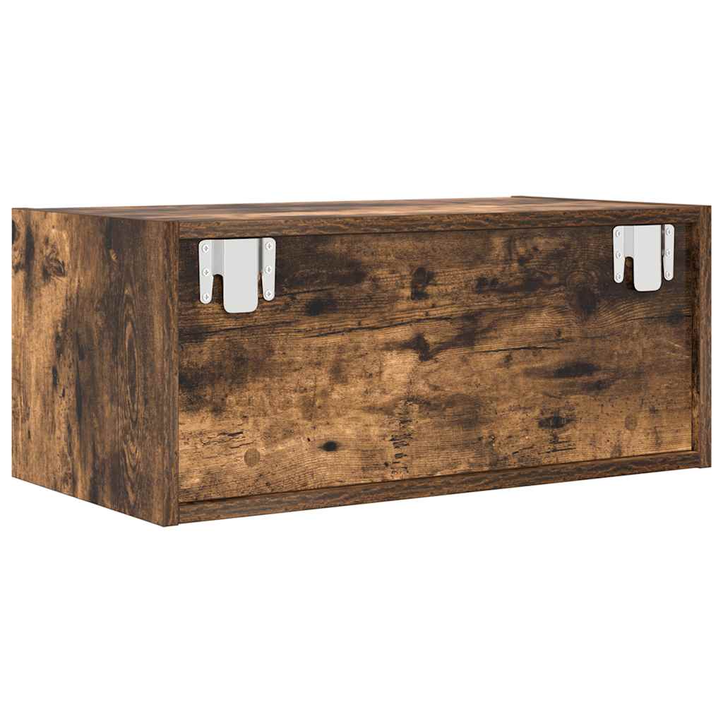 TV Wall Cabinet Smoked Oak 60 x 31 x 25.5 cm Particleboard