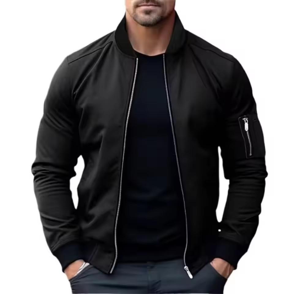 Spring and Autumn Men's Casual Stand Collar Baseball Jacket