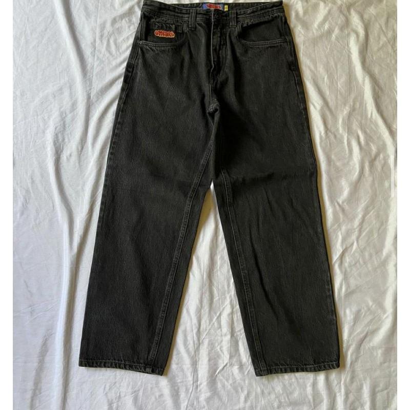 Mens Slim Fit Straight Leg Denim Jeans With Embroidery Detail Mid-Rise Lightly Stretch Cotton Washed Finish