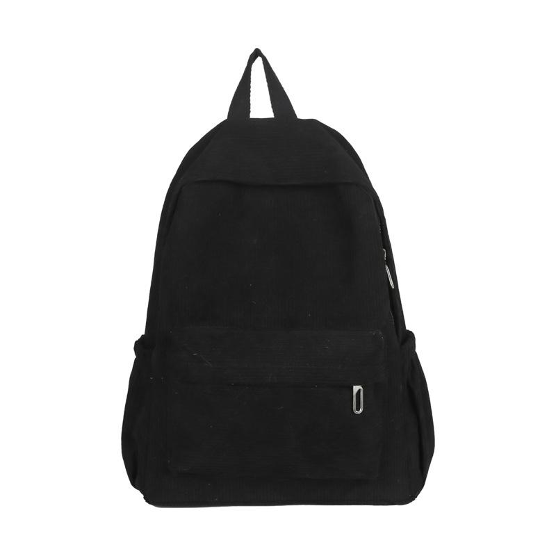 Schoolbag Japanese ins Harajuku Commuter Versatile Backpack Casual Backpack Corduroy Student School Bag Female