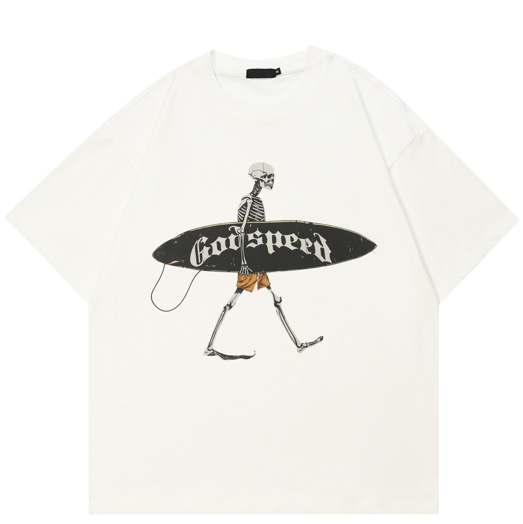 

Уличная одежда Хэллоуин Футболка с графикой черепа Хлопковая футболка Унисекс Топы Футболки Летняя футболка с короткими рукавами L белый