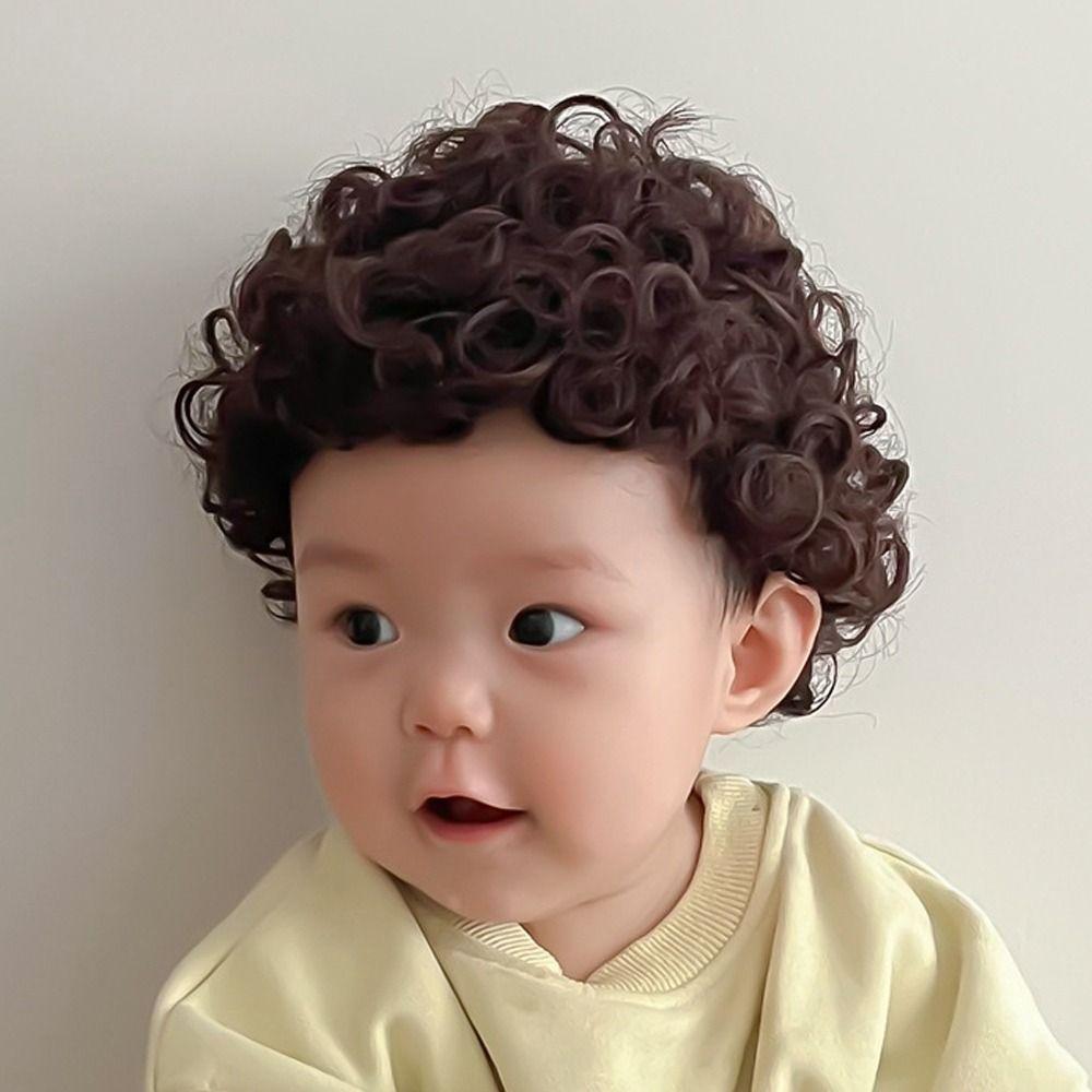 Synthetic Baby Hair Wig Cute Newborn Headwear Hair Accessories Infant Hairpiece Photograph Props