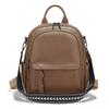 Zency 2025 Genuine Leather Backpack Multi-pocket Design Travel Convertible Shoulder Bag
