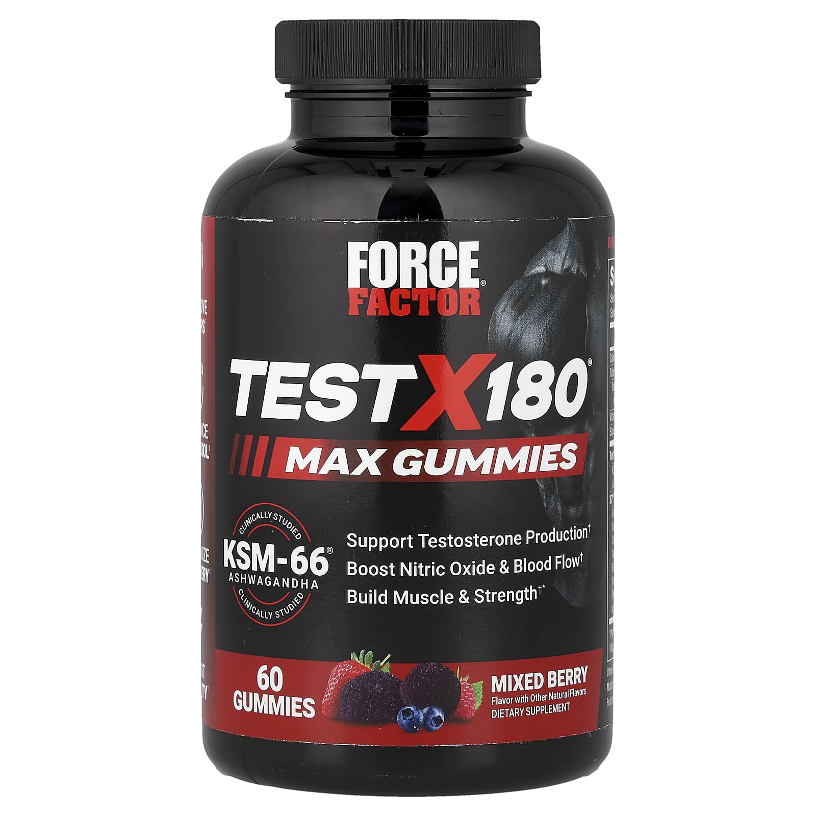 

Force Factor, Test X180® Max Gummies, Mixed Berry, 60 Gummies