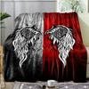 Demon Angel Digital-printed Polyester Bedroom Velvet Flannel Cover Blanket Fleece Soft Sofa Cover Blankets for Beds