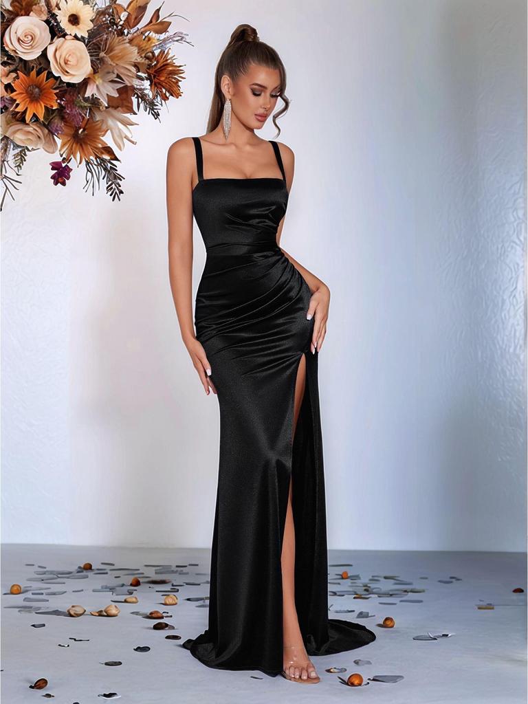 Women's High-End Spaghetti Strap Slimming Evening Dress