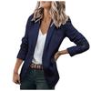 Women's Casual Lapel Open Front Cardigan Long Sleeve Work  Suit Jacket Coat