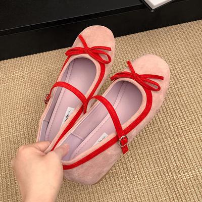 Pink Retro French Platform Heightening Shallow Mouth Single Shoes Women's 2025 New Spring Versatile Skirt Mary Jane Shoes
