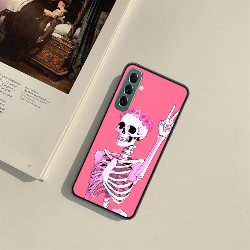 A Funny Skeleton Skull Phone Case for Samsung A54 A14 A24 A34 A17 A37 A57 A55 A35 A25 A15 A07 A05S A04S A12 A22 A32 A52S A72 Gal