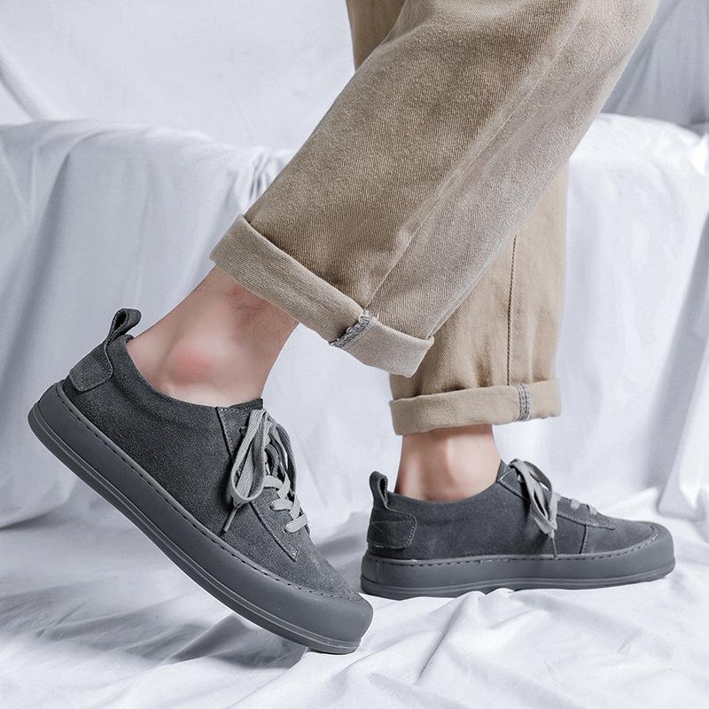 New Luxury Casual Shoes Outdoor Men's Sneakers Tenis Masculino Skateboard Men Shoes Thick Sole Platform Suede Leather Flats Men