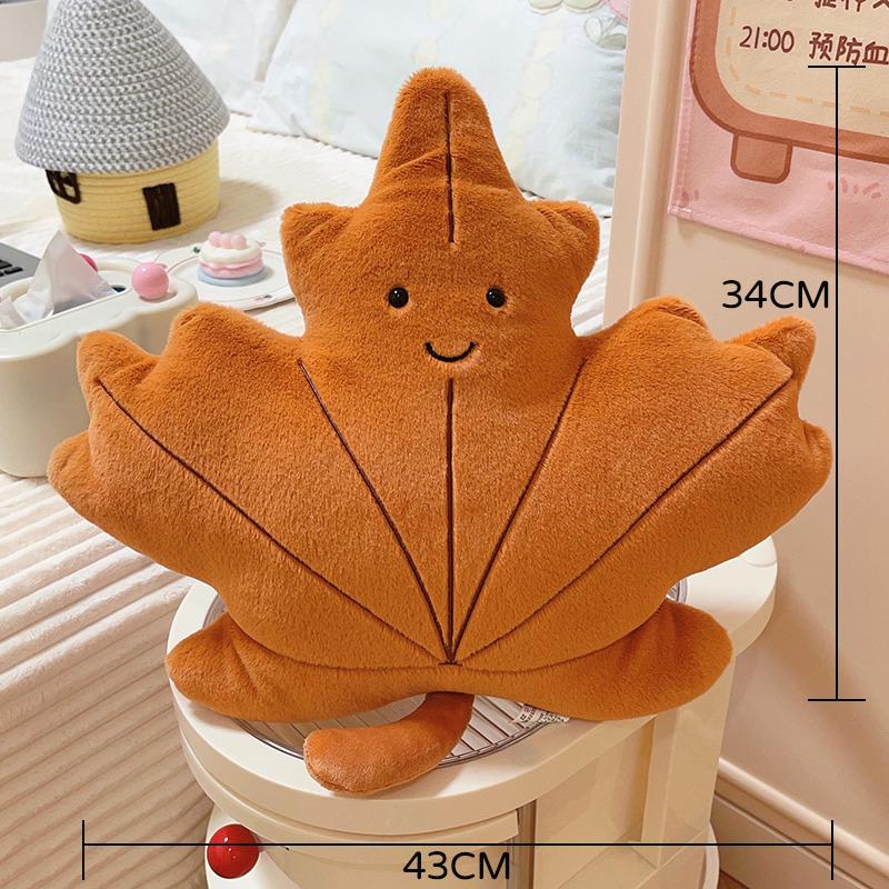 Creative Ginkgo Maple Leaf Pillow Plush Toy Doll Leaf Doll Girls Bag Keychain Pendant Ragdoll