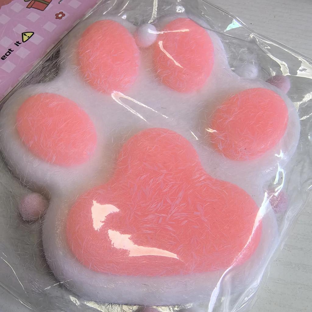 Large Cat Paw Squishy Handheld Plaything Relief Relax Plush Squeeze Plaything Pinch Stress Relief Plaything Slow Rebound Stress Relief Adorable Cat