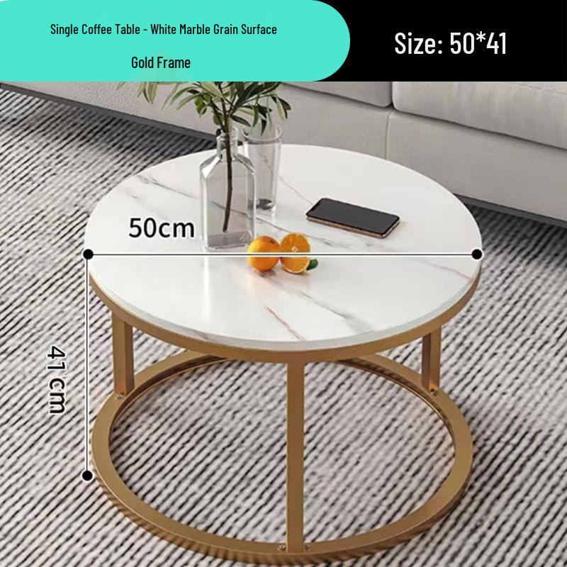 Round Light Luxury Coffee Table for Small Living Spaces
