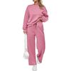 TIFICY Damenmode Casual Frühling Herbst Einfarbig Druck Langarm O-Ausschnitt Hosen Hosen Anzüge