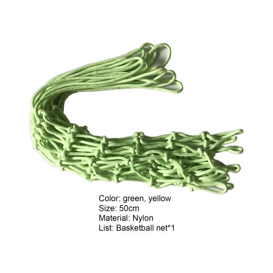 Basketball Net Glow in the Dark Wear-resistant Nylon Heavy Duty Basketball Net Replacement for Outdoor