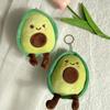 Stylish Avocado Pendant Keychain Fashionable Plush Toy Accessory Soft Polyester Yolk Bag Charm for Girls and Women