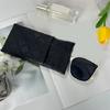 Fashionable Double Glasses Case For Daily Use Squeeze Top Design With Detachable Strap Protective Eyewear Storage Bag