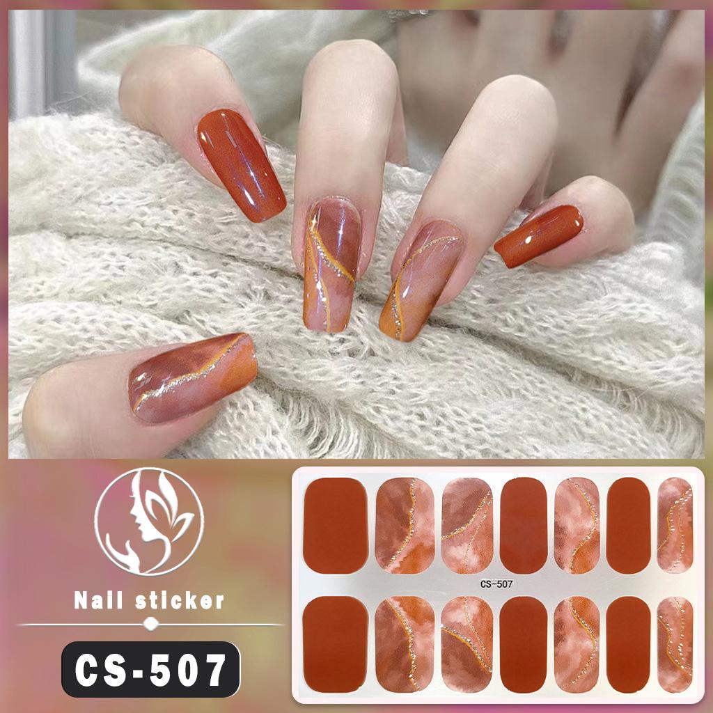 Waterproof Gel Nail Polish Film Stickers with Jumping Color Effects