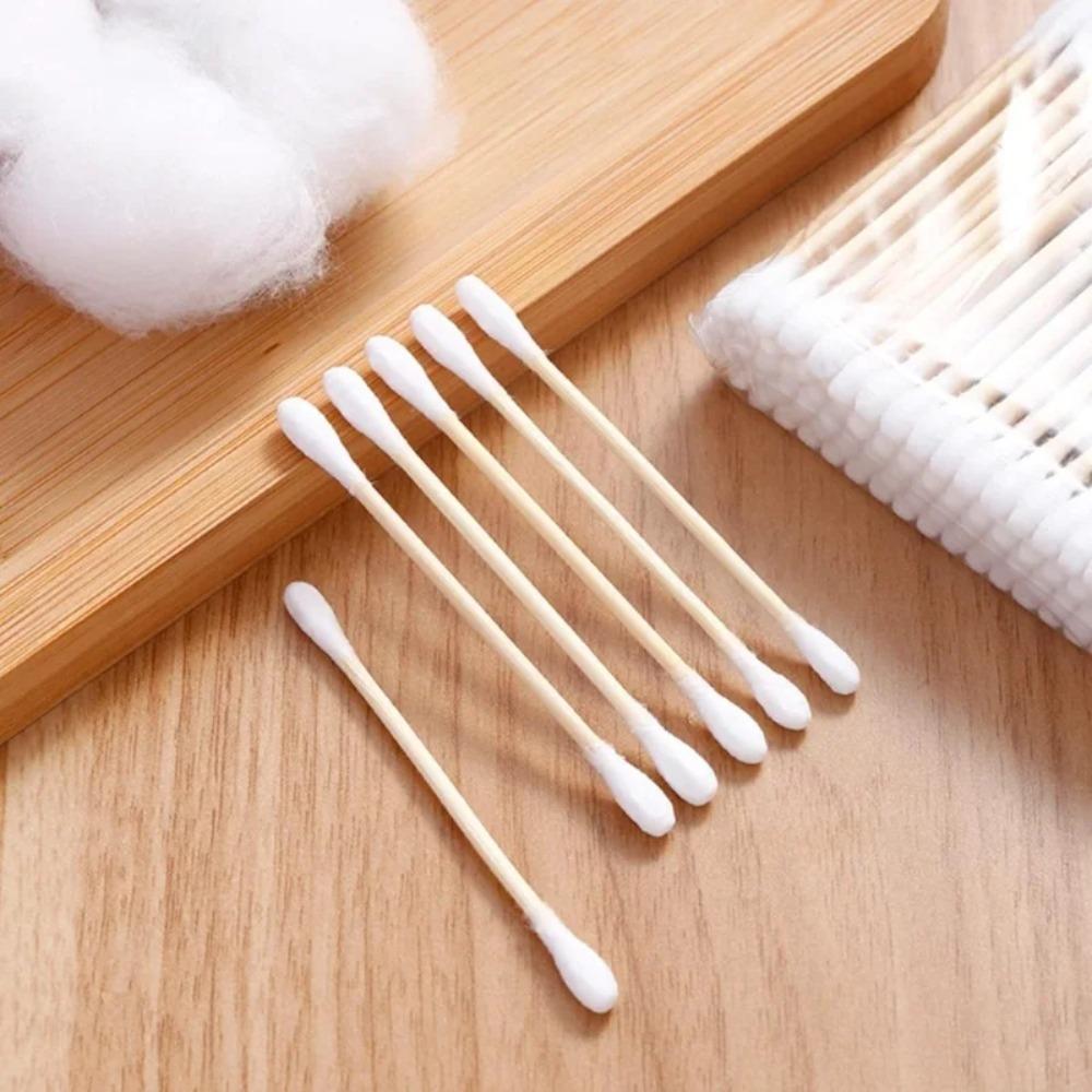 100/300/500/1000pcs Double Head Cotton Swab Women Makeup Cotton Buds Tip for Wood Sticks Nose Ears Cleaning Health Care Tools