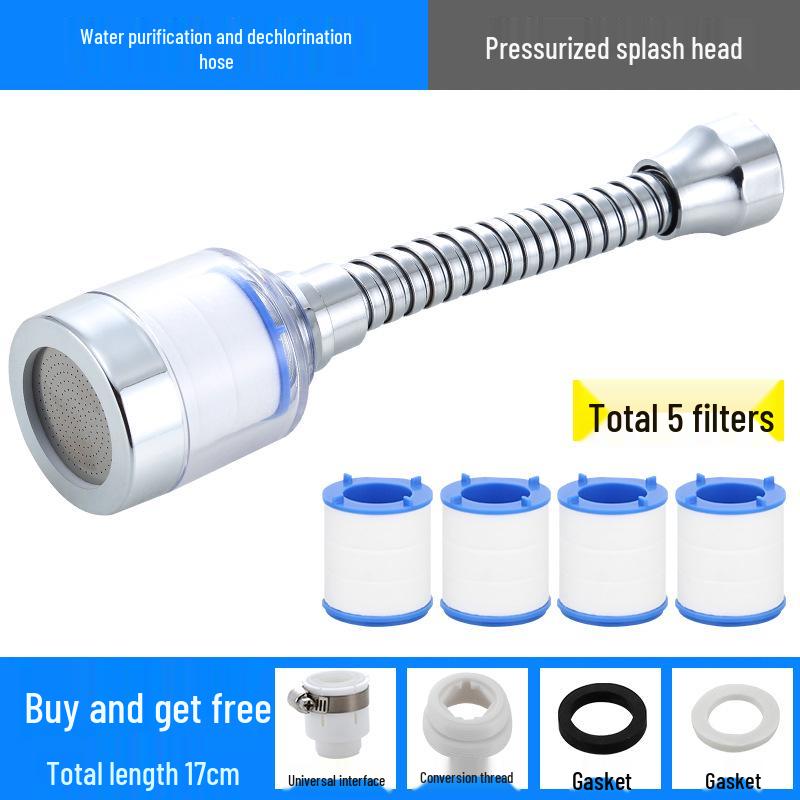 Household Kitchen Faucet Water Purifier and Anti-Splash Nozzle Extender