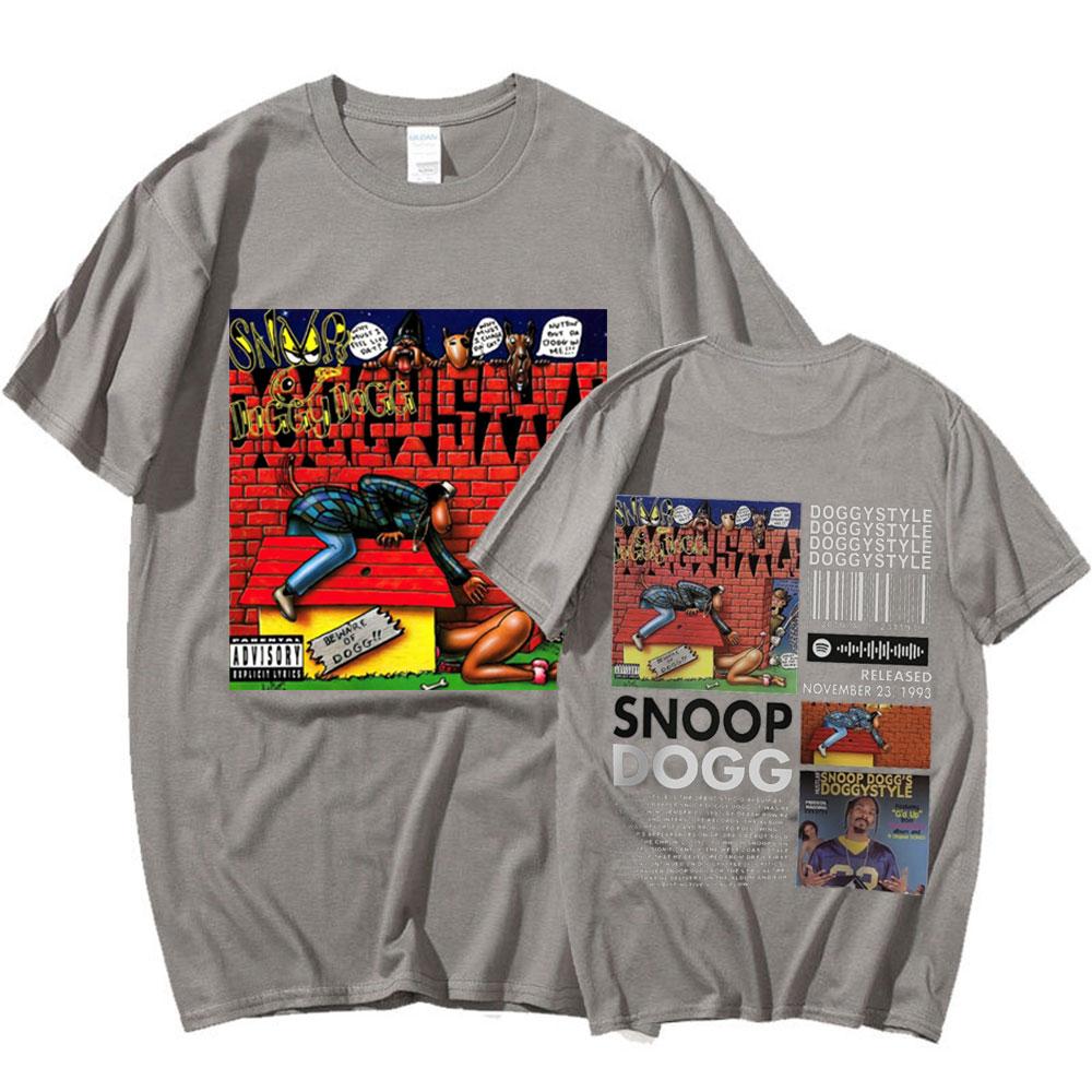 2025 Snoop Dogg Doggystyle Album 90s Y2K Merchandise Vintage Rapper Hiphop 100% Puur Katoen Bedrukt T-shirt Oversized Streetwear Y2K