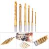 6pcs 3-8mm Drill Bit Set Serrated Drilling Hole Enlarging Tools Precision Twist Drill Bits  For Wood