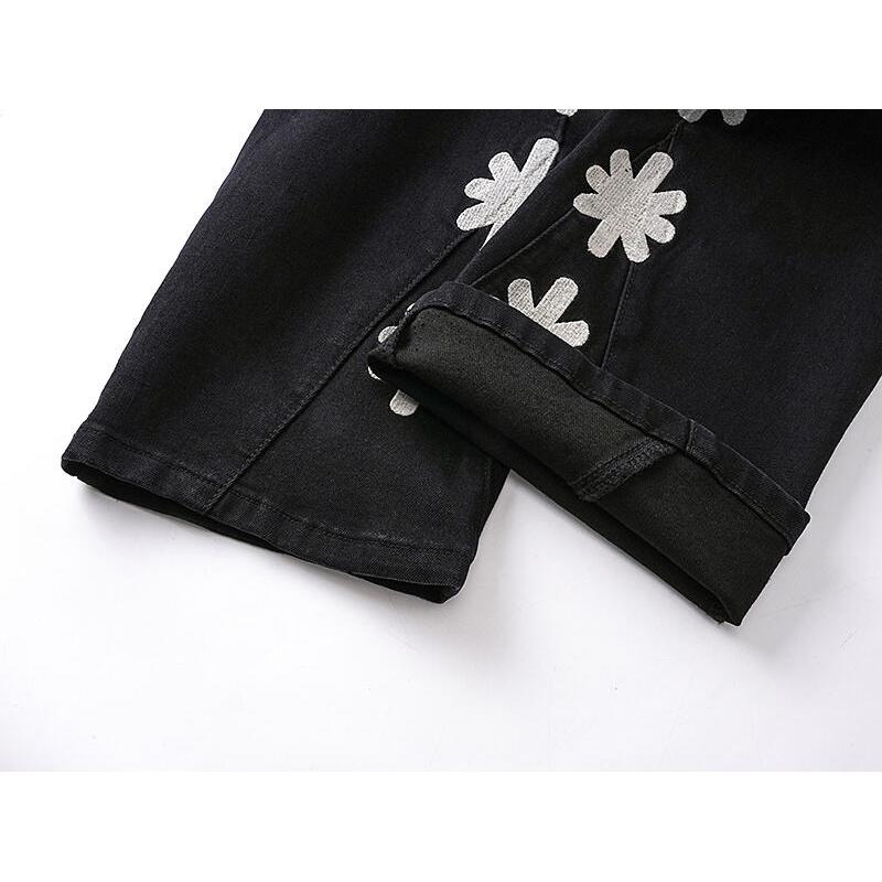 LOSTSHDWS Men's and Women's Spring and Autumn Flared Elastic Jeans Couple Jeans