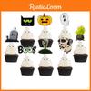 Halloween Party Cake Flag Decor With Paper Witches Castle For Event Setup Venue