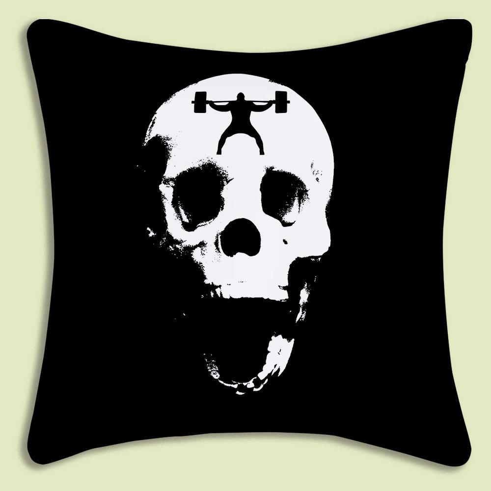 Custom rock band Misfits skull face Pillow Covers Cartoon Sofa Decorative Home Doublesided Printing Short Plush Cute Cushion