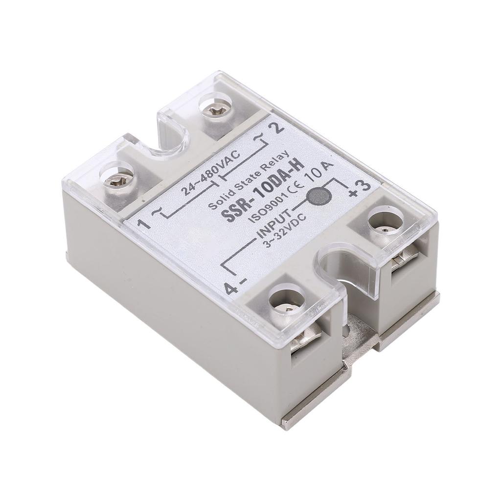 10A Einphasen-Halbleiterrelais SSR-Relaismodul für Steuerungssystem 3-32 VDC 24-480 VAC