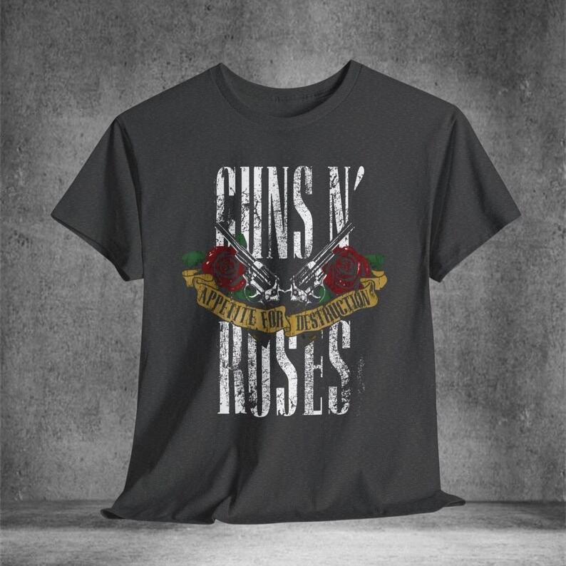 2026 Summer Fashion Trendy  Gun's N Roses Vintage Graphic T-shirt & Sweatshirt _ Metalcore Band Tee Hip Hop Streetwear Oversized Tshirt