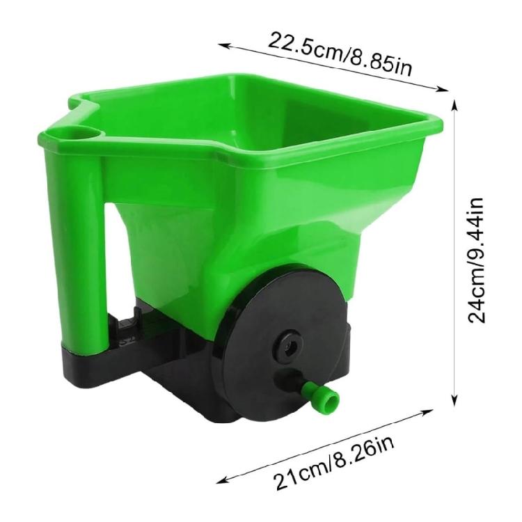 Ergonomic Multiple Use Handheld Spreader For Even Seedlings Fertilizers Dispersion Perfect For Lawn Care And Snow Melt