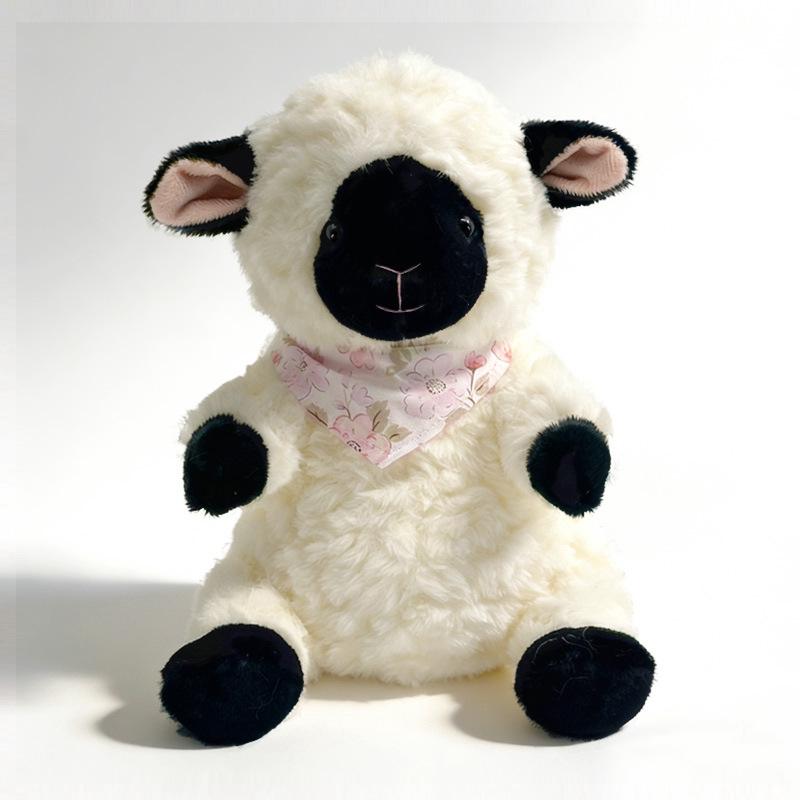 Adorable Black-Faced Sheep Plush Toy: Warm-Heart Zodiac Desk Companion 22cm (0.18kg)