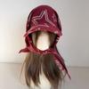 Pentagram Scarf Baseball Cap Korean Style Strappy Scarf Hat Portable Letter Headscarf Hat  Girl