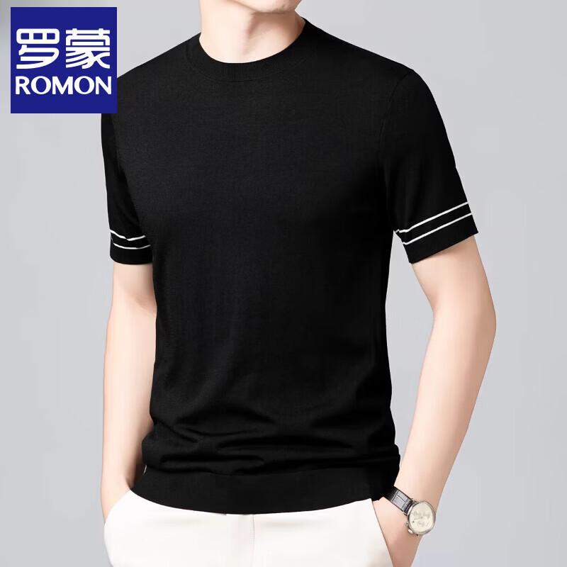 Luomeng Men's Silk Blend Cool-Feel Short Sleeve T-Shirt