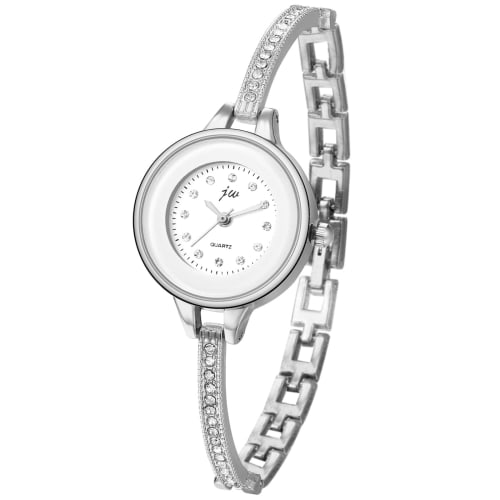 

Women s Watch, Bracelet/Bangle, Rhinestone, Analog Display, Waterproof, Popular, Cute, Simple, Stylish, Alloy Quartz Movement, Silver, Birthday, Anniv