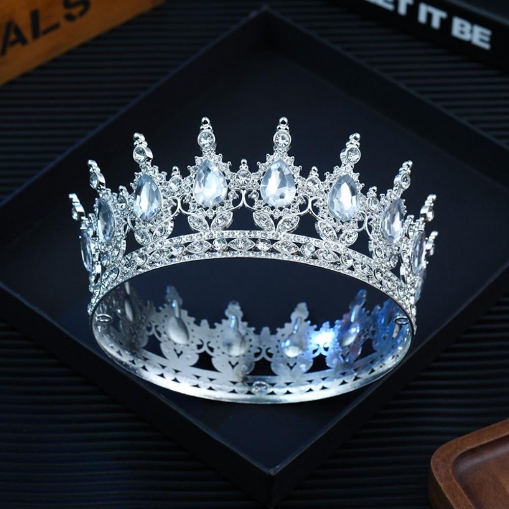 Sparkling Bridal Tiara Elegant Crystal Headpieces Queen Rhinestone Wedding Crown  Bridal Event