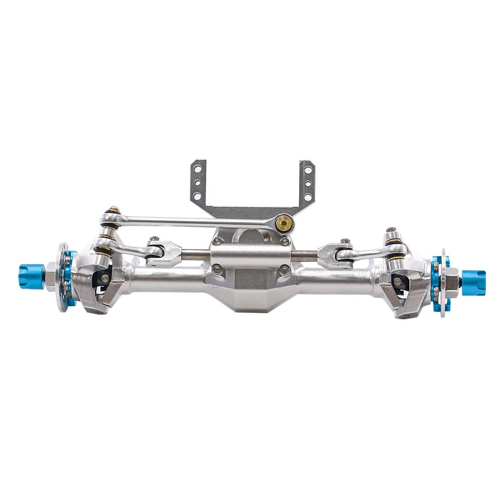 1/24 SCX24 Aluminum Front Rear Straight Axle With Hydraulic Steering Link for SCX24 Deadbolt 90081 C10 JEEP Gladiator